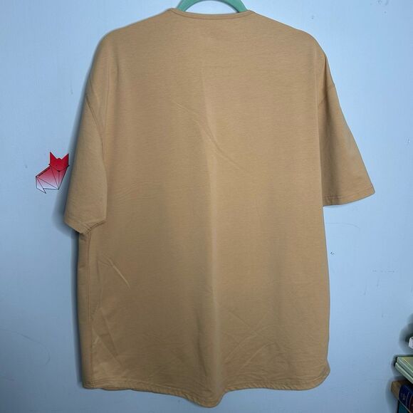 BYLT Drop Cut Lux Pocket Short Sleeve Tee T-Shirt Tan Color Size XXL - Picture 2 of 4